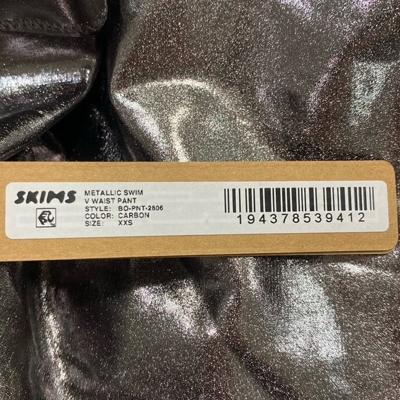 Carbon XXS Skims Metallic Swim V Waist Pant NWT BO-PNT-2806 - Picture 4 of 6